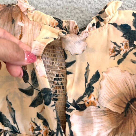 Happy x Nature Dress Smocked Floral By Kate Hudson Blush Pink - Picture 9 of 16